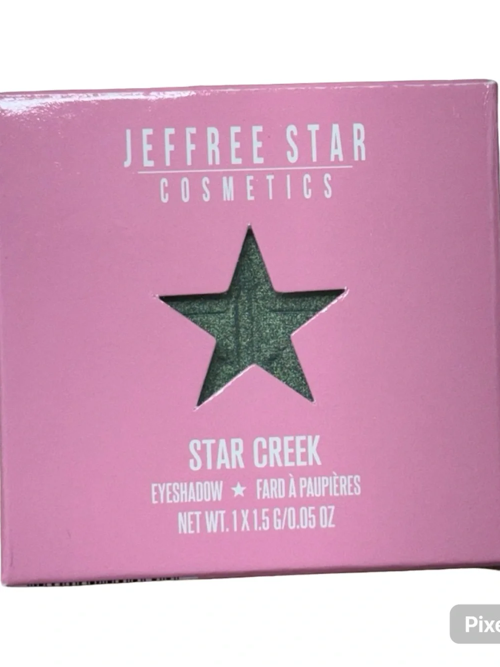 Jeffree Star Pink Box Single Eyeshadow with Emerald Green Star Center